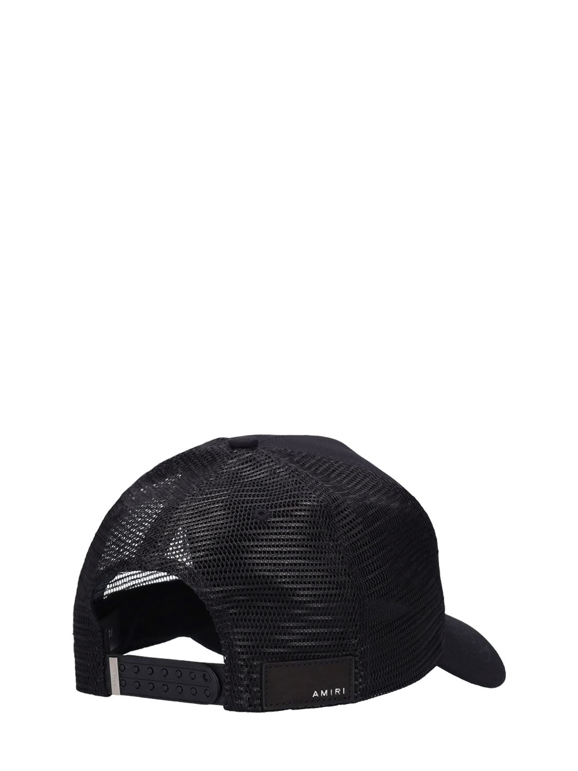 Amiri black three stars trucker cap