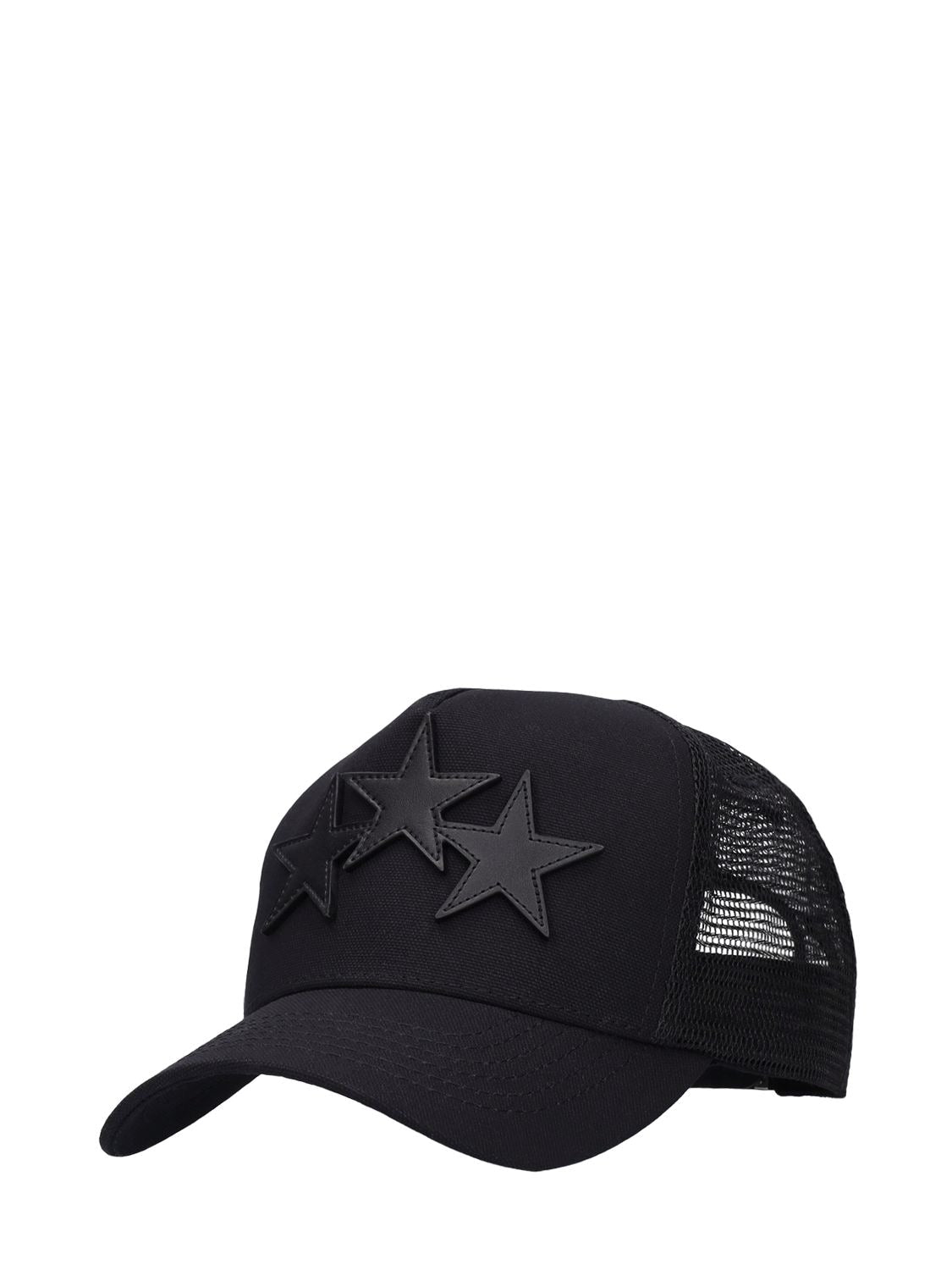 Amiri black three stars trucker cap