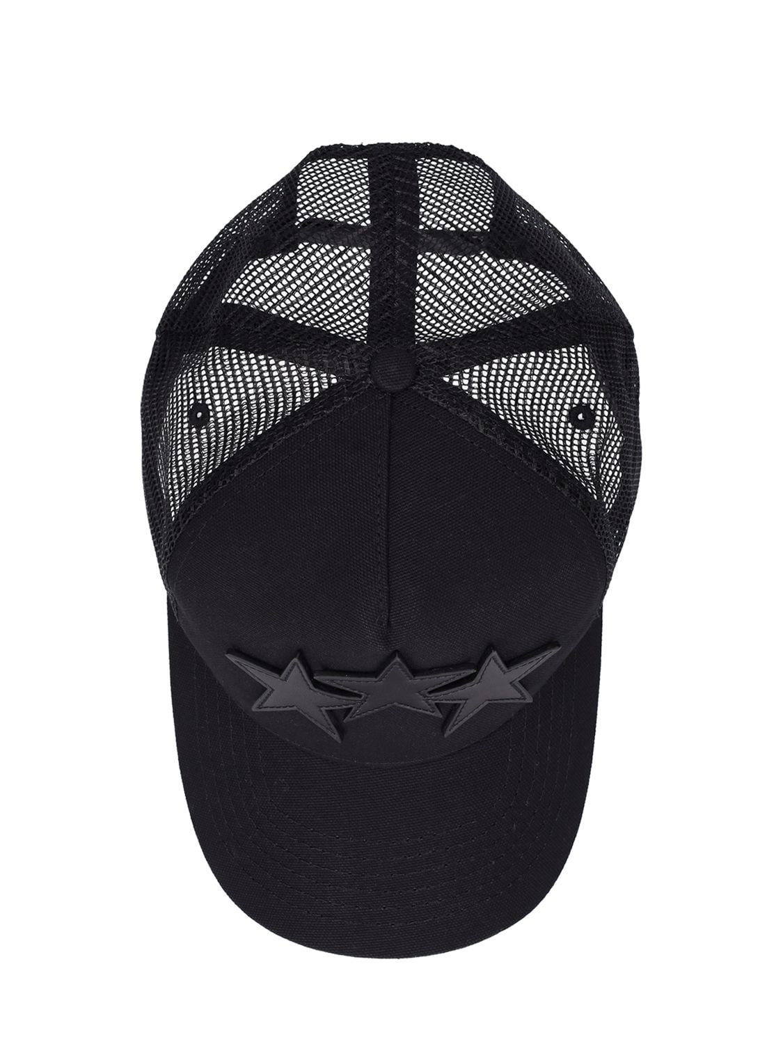 Amiri black three stars trucker cap