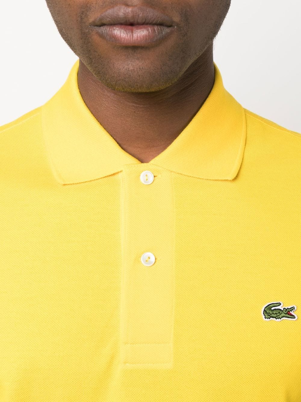 Classic logo Lacoste Yellow polo shirt