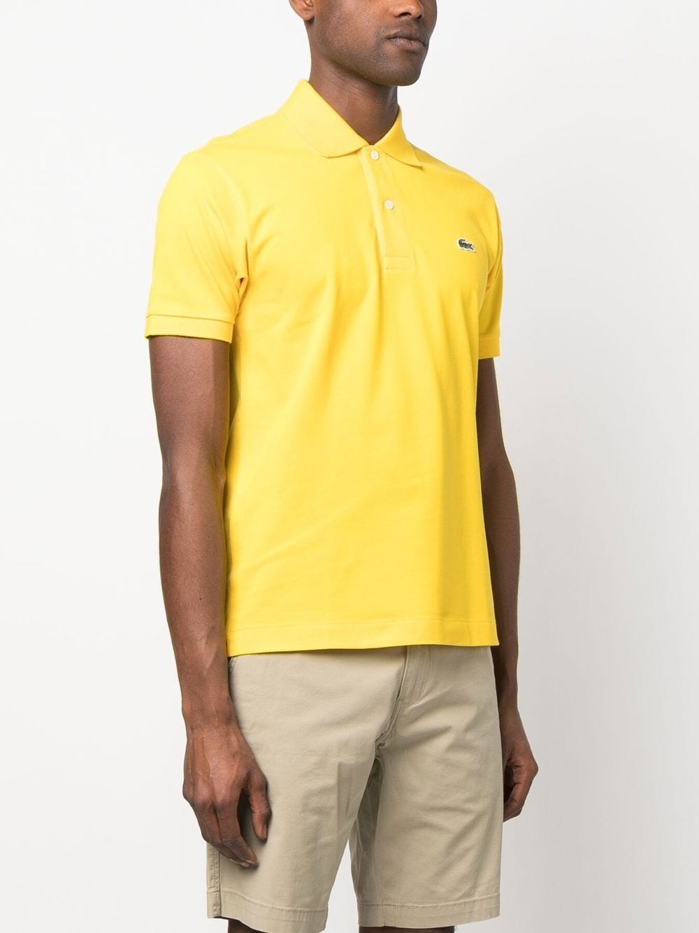 Classic logo Lacoste Yellow polo shirt