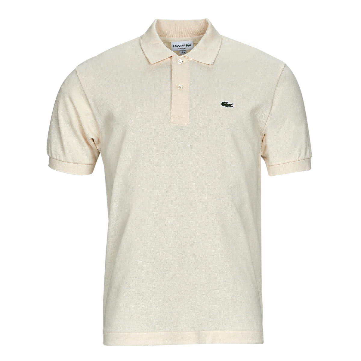 Classic logo Lacoste Cream white polo shirt