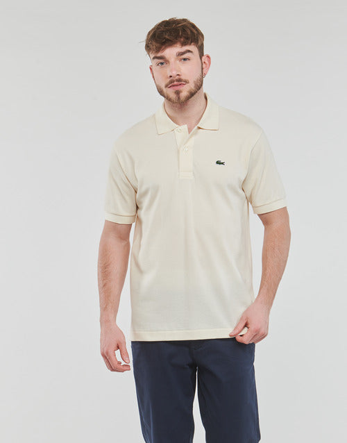 Classic logo Lacoste Cream white polo shirt