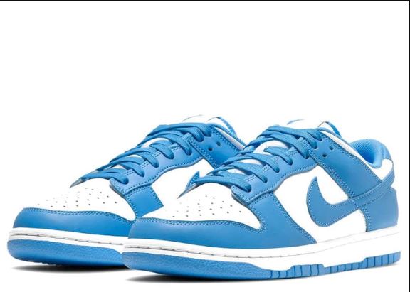 Nike SB dunks low light blue and white