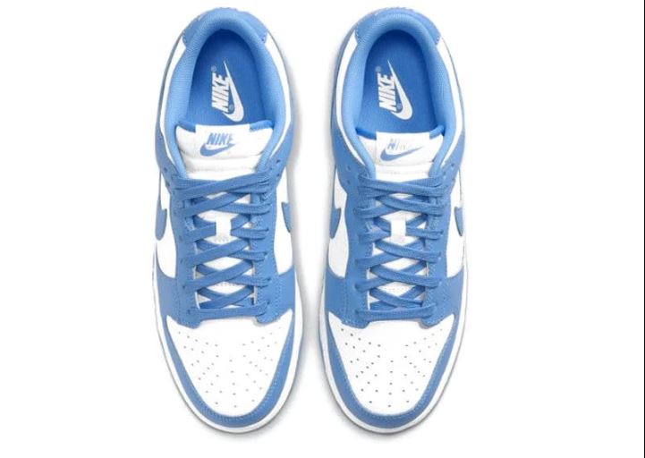 Nike SB dunks low light blue and white