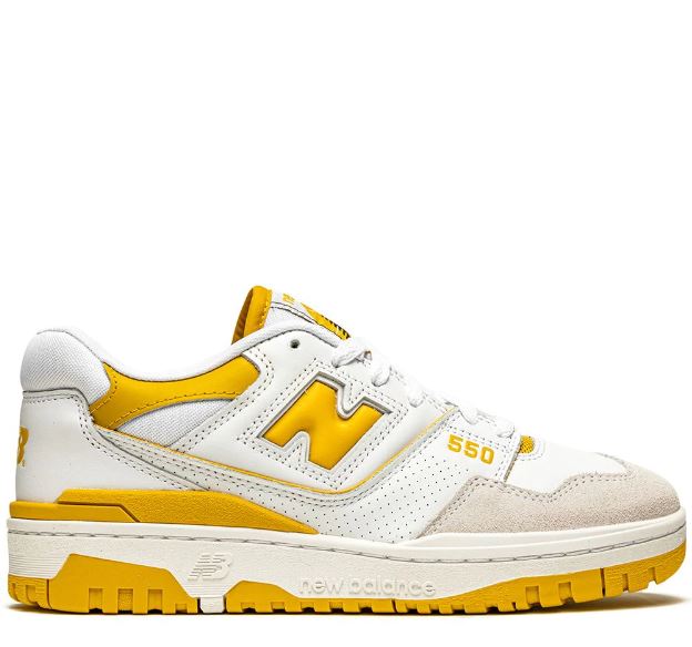 New balance 550 white and yellow