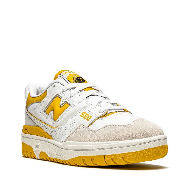 New balance 550 white and yellow