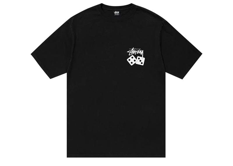 STUSSY DICE PIGMENT DYED TEE BLACK