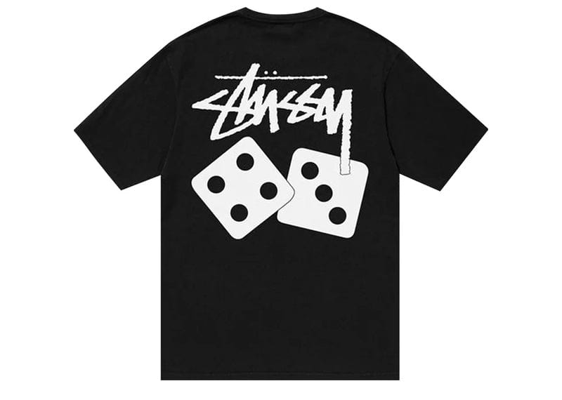 STUSSY DICE PIGMENT DYED TEE BLACK