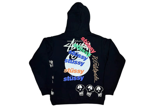 STUSSY TEST STRIKE FLEECE HOODIE BLACK