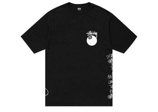 STUSSY TEST STRIKE PIGMENT DYED TEE BLACK